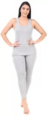 YUMINA Sleeveless Thermal TOP and Pajama Set for Women