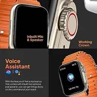 Gladiator 1.96 Biggest Display Smart Watch with Bluetooth Calling, Voice Assistant 123 Sports Modes, 8 Unique UI Interactions, SpO2, 24/7 Heart Rate Tracking (Orange)-thumb1
