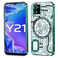 luxury Back Cover Compatible for Vivo Y21| Logo View Mobile Phone Cases and Covers for Vivo Y21| Back case and Cover | Slim Shockproof | Soft-thumb1