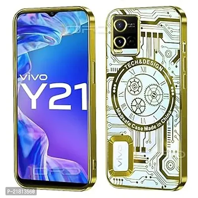 luxury Back Cover Compatible for Vivo Y21| Logo View Mobile Phone Cases and Covers for Vivo Y21| Back case and Cover | Slim Shockproof | Soft-thumb3