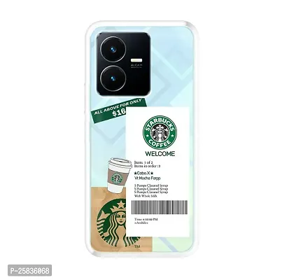 Starbucks Designer Printed Silicone Case For Vivo Y22( TPU | Soft ,Vivo Y22| Multicolor )-thumb0