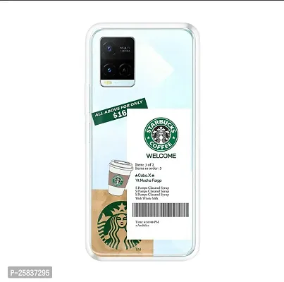 Starbucks Designer Printed Silicone Case For Vivo Y33s 4G ( TPU | Soft , Vivo Y33s 4G and y21 | Multicolor