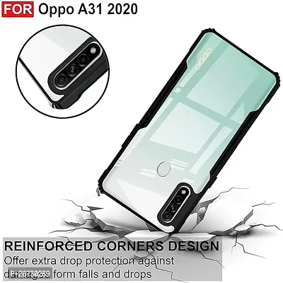 ack Case Cover for Oppo A31 2020 | Compatible for Oppo A31 2020 Back Case Cover | Clear Case for Oppo A31 2020 with Camera Protection | (TPU + PC | Matte Black)