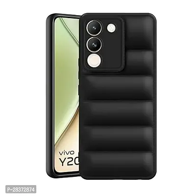 Plus Puffer Case Camera Protection Soft Back Cover for Vivo Y200 5G - Black