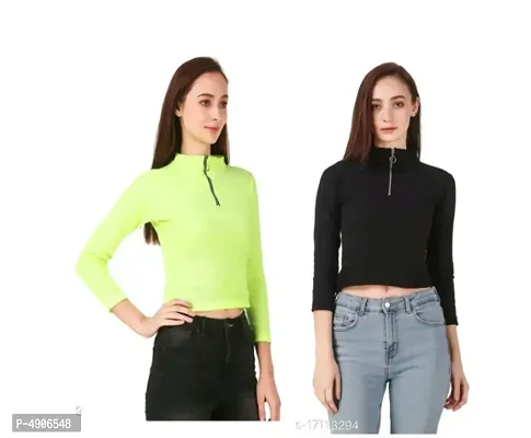 simple  short crop top combo offer-thumb0