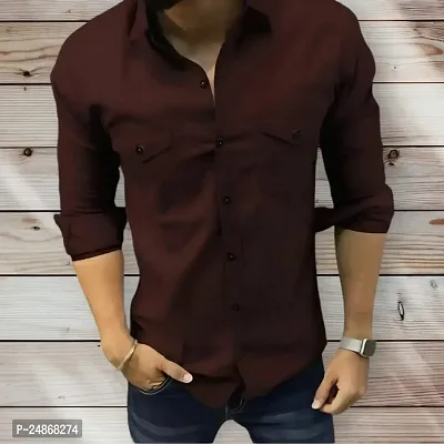 Stylish double pocket shirt for men-thumb0