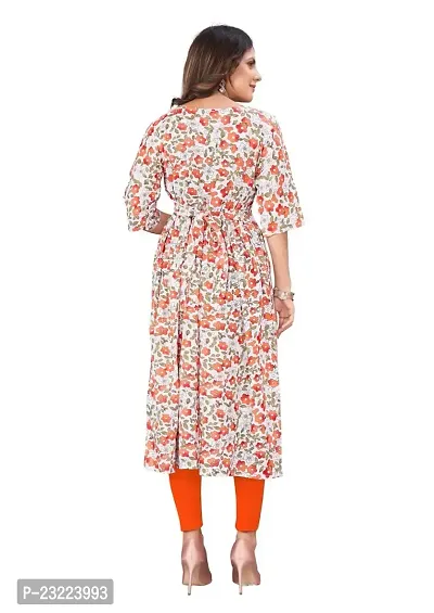 Manas Ethnic Women's Printed Cotton Regular Fit 3/4 Sleeve Lightweight Casual Wear Feeding Kurti (B_1095)-thumb5