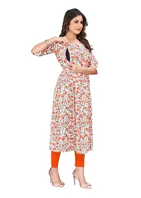 Manas Ethnic Women's Printed Cotton Regular Fit 3/4 Sleeve Lightweight Casual Wear Feeding Kurti (B_1095)-thumb1
