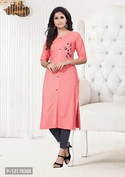 Beautifiul Cotton with Embroidery Work Kurti for Women