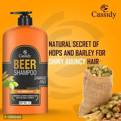 Cassidy Beer Shampoo for Damaged Hair 1000ml-thumb0