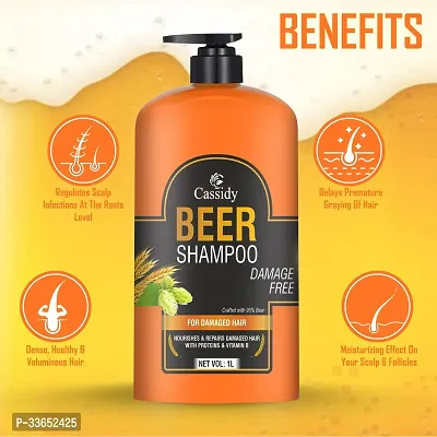 Cassidy Beer Shampoo for Damaged Hair 1000ml-thumb2