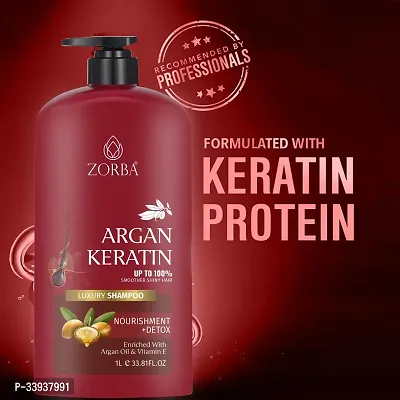 Argan Keratin Shampoo for Damaged Hair - 1 L-thumb0