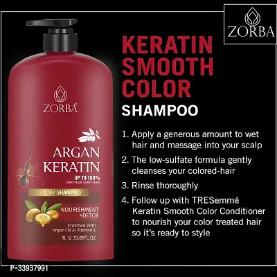 Argan Keratin Shampoo for Damaged Hair - 1 L-thumb2