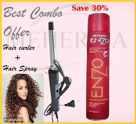 Enzo Hair Spray And Hair Curler Machine- Iconic Hair Curler - Ball Karne Curly Karne Ki Machin- Baalo Wala Spray-thumb0