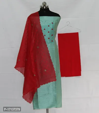 Stylish Women Embroidered Dress Material with Dupatta-thumb0