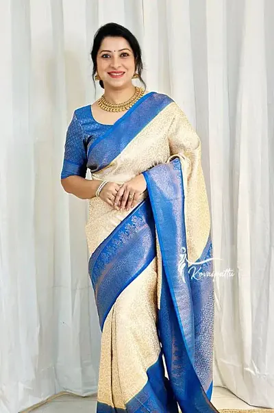 Must Have Silk Blend Saree with Blouse piece 