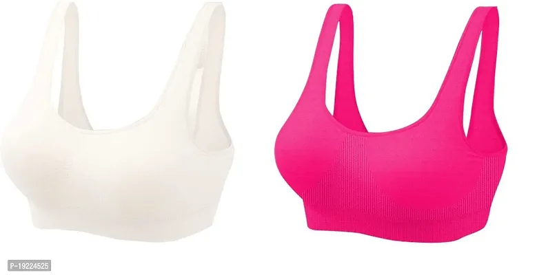 Women sports Air Non Padded Wire free Bra (Multicolor)-thumb0