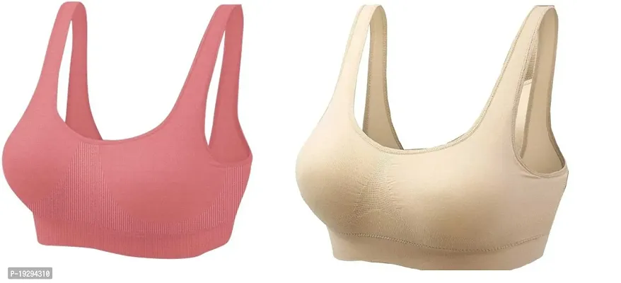 Woman Sports Air Non Padded Bra (Pack Of 2)-thumb0