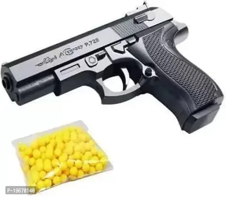 Mini Toy Gun 729 Black Pistol for Kids Toy Girls and Boy with 6mm BB Bullets 10 pcs darts-thumb0