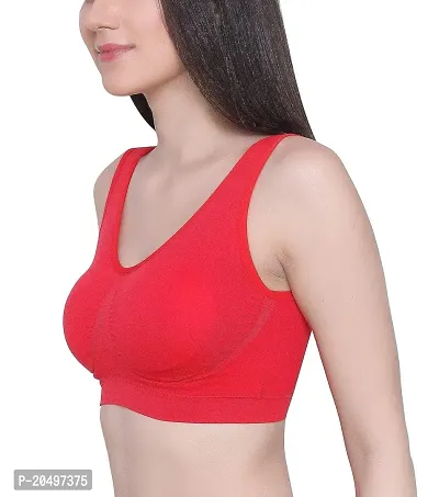 Woman Air Bra, Sports Bra, Stretchable Non Padded Seamless Bra (Pack Of 1)