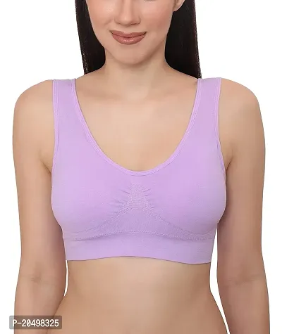 Woman Air Bra, Sports Bra, Stretchable Non Padded Seamless Bra (Pack Of 1)-thumb0