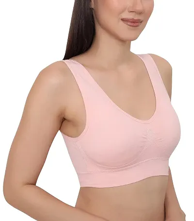 Vaishnavii Fashion Full Coverage Non-Padded Wire-Free Sports Bra - Maximum Support for Comfortable Workout (Pack of 1)