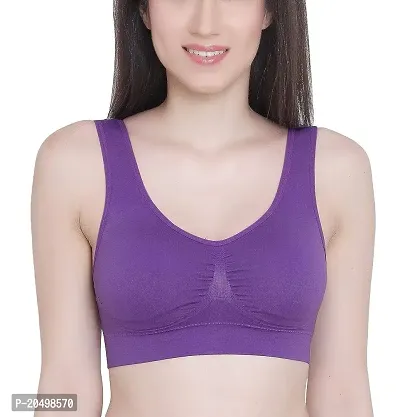 Aditii Sports Bra for Women  Girls, Cotton Non Padded Full Coverage Beginners Non - Wired Bra (Pack of 1)-thumb0