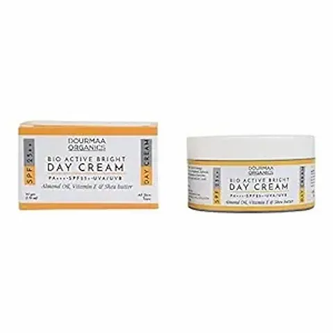 Dourmaa Organics Total Effects Day Cream With Shea Butter, SPF 25+, Lightens, Brightens, PA+++, UVA/UVB Protection, Dark Spots, Pigmentation For Normal, Dry, Oily  Combination Skin 50 GM Pack of 1