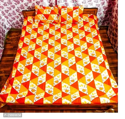 Trendy Cotton  Printed Double Bedsheet With Pillow Cover-thumb0