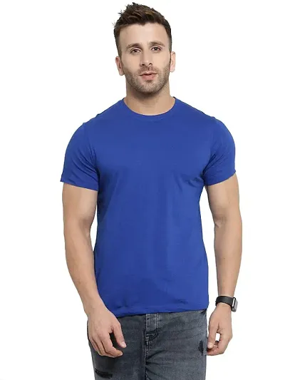 Men's Regular Fit Round Neck Solid T-Shirt