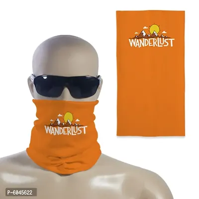 Face Mask/Head Wear For Bike Riders/Outdoors (Orange, 17 X 9 Inches)-thumb0