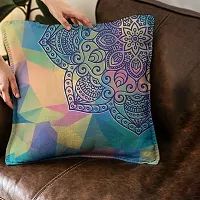 Satin Digital Printed Sofa Cushion Cover/Throw Pillow for Bed Room/Living Room with Zipper Closure(40*40 cm , Multi-Color)_Pack Of 1-thumb2