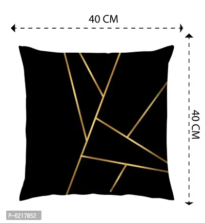 Satin Digital Printed Sofa Cushion Cover/Throw Pillow for Bed Room/Living Room with Zipper Closure(40*40 cm ,Black) _Pack Of 1-thumb3