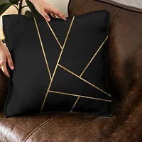 Satin Digital Printed Sofa Cushion Cover/Throw Pillow for Bed Room/Living Room with Zipper Closure(40*40 cm ,Black) _Pack Of 1-thumb3