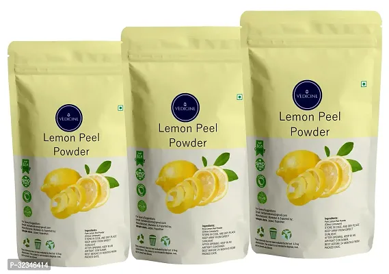 Natural Skin Care Lemon Peel Powder For Face Pack Of 3 -100g Each-thumb0