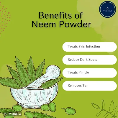 VEDICINE Pure and Natural  Neem Leaf Powder For Face Pack - 100g-thumb4