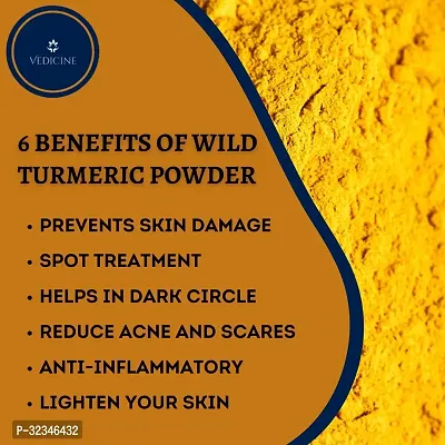 Pure and Natural Wild Kasturi Turmeric Powder For Face Pack - 100g - Combo-thumb5