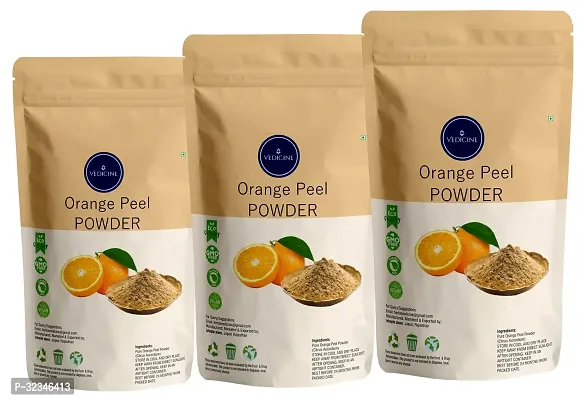 Natural Skin Care Orange Peel Powder For Face Pack Of 3 -100g Each-thumb0