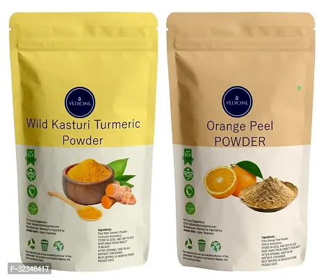 Natural Skin Care  Wild Turmeric  and Orange Peel Powder For Face Pack Of 2-125g Each