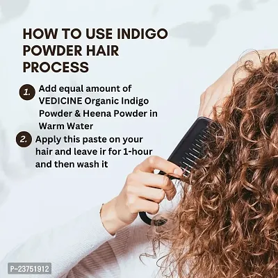 VEDICINE Indigo Powder Indigofera Tinctoria For Hair Color  Hair Care (100gm)-thumb2