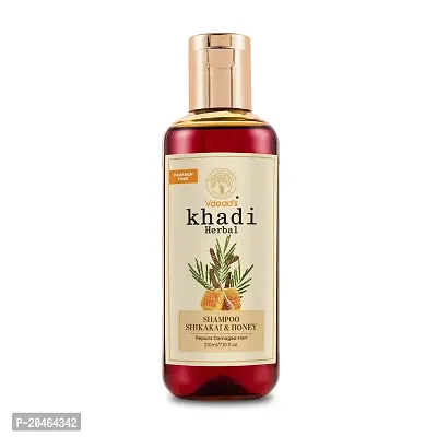 Vagad's Khadi Shikakai and Honey Pure Natural Shampoo| Removes Dirt  Maintain moisture|Prevents Dandruff |Chemical Free|(Pack of 2x210 ML Each)-thumb5