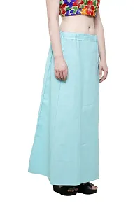 Pistaa Women's Cotton Sky Blue Colour Best Ethinic Solid Inskirt Saree petticoats-thumb3