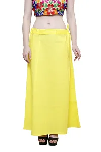 Pistaa's Combo of Women's Cotton Lemon Yellow, Sky Blue and Yellow Color Best Indian Inskirt Saree Petticoats-thumb1