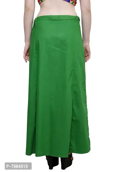 Pistaa Women's Cotton Pak Green Colour Best Inskirt Saree petticoats-thumb5