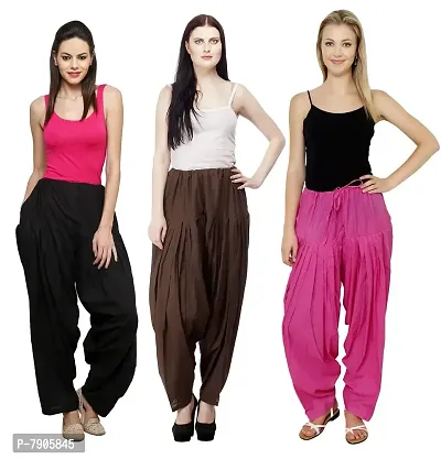 Buy Style Pitara Cotton Comfort Punjabi Patiala Salwar Pants for Women  Bottoms Combo 3 (Beige,Red,Black) - Free Size Online In India At Discounted  Prices