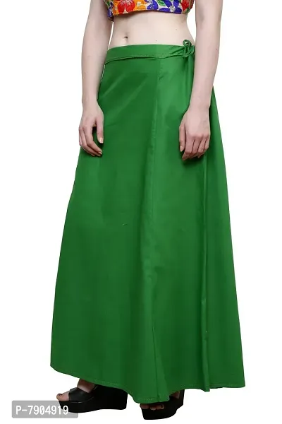 Pistaa Women's Cotton Pak Green Colour Best Inskirt Saree petticoats-thumb4