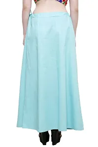 Pistaa Women's Cotton Sky Blue Colour Best Ethinic Solid Inskirt Saree petticoats-thumb4