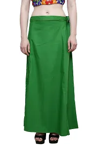 Pistaa Women's Cotton Pak Green Colour Best Inskirt Saree petticoats-thumb1
