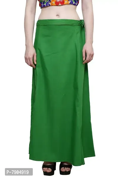 Pistaa Women's Cotton Pak Green Colour Best Inskirt Saree petticoats-thumb2