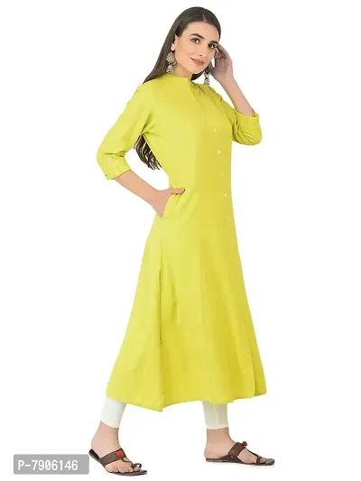 Pistaa's Women's Cotton Regular Kurta-thumb3